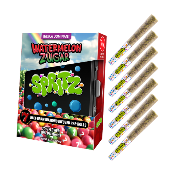 Spritz 7pk Infused Preroll Watermelon Zugar Sativa