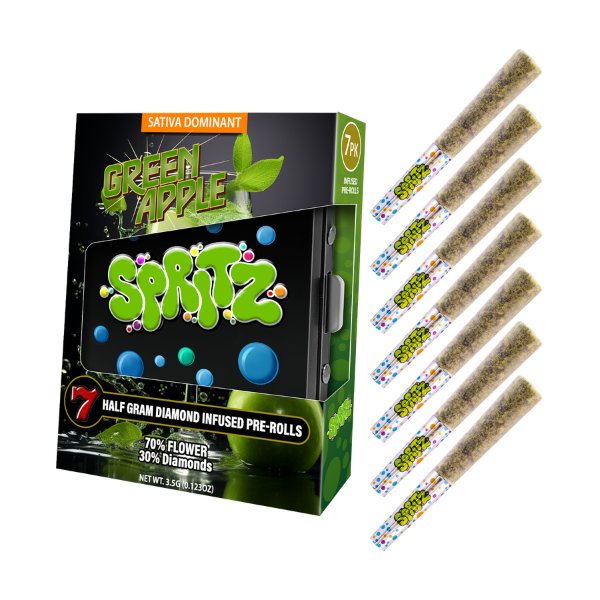 Spritz 7pk Infused Preroll Green Apple Sativa