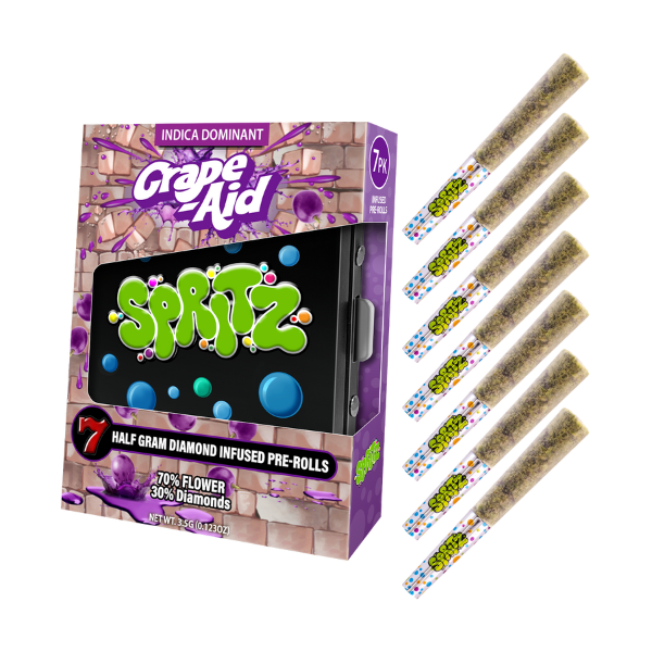 Spritz 7pk Infused Preroll Grape-Aid Indica