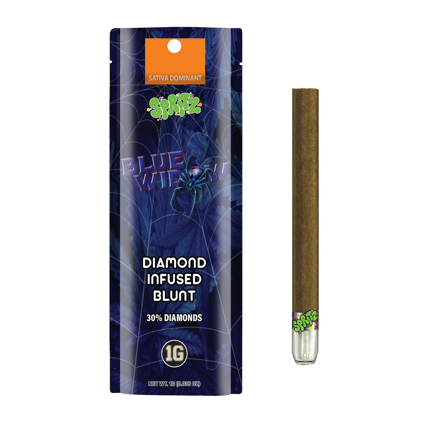Spritz 1g Infused Blunt Blue Widow Sativa