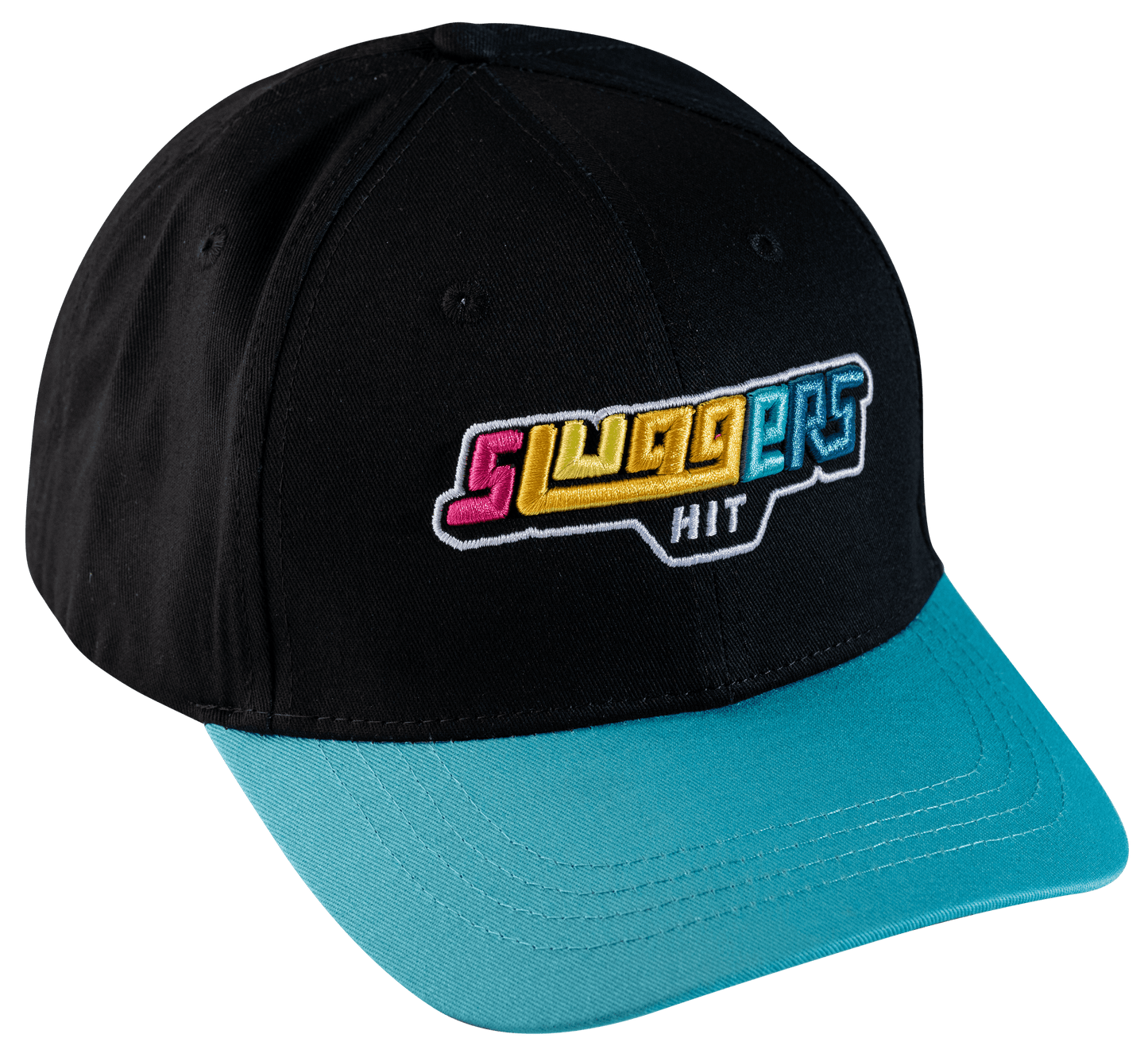 Black on Turquoise Snapback - Hat - Sluggers