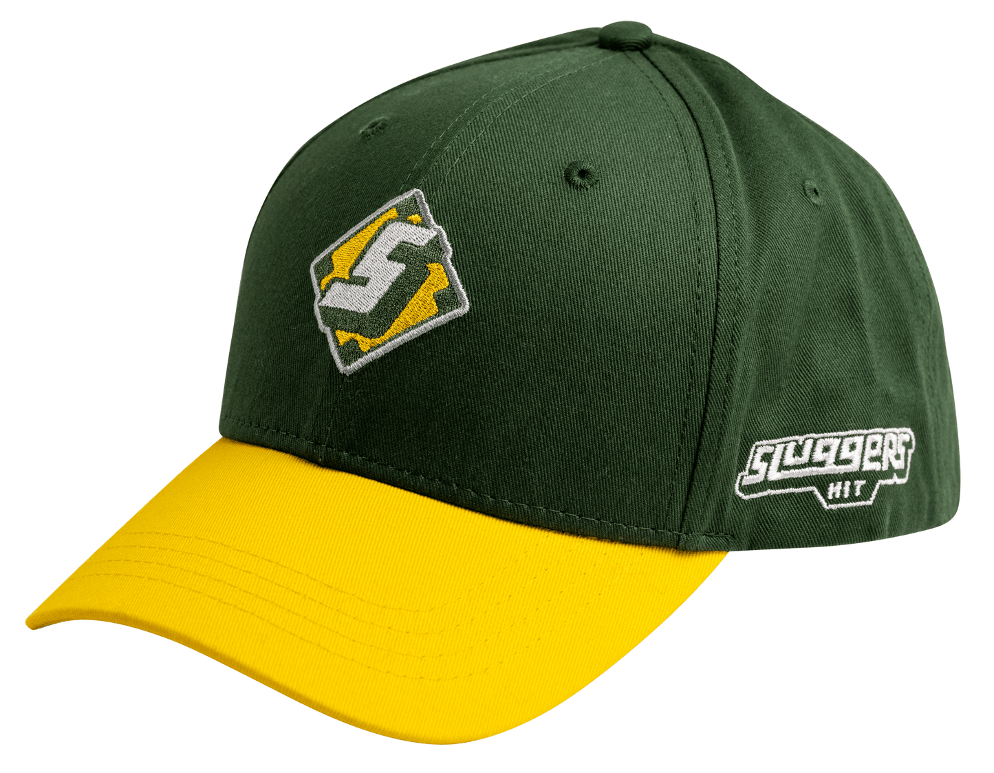 Green/Yellow "S" Diamond Baseball Snapback - Hat - Sluggers
