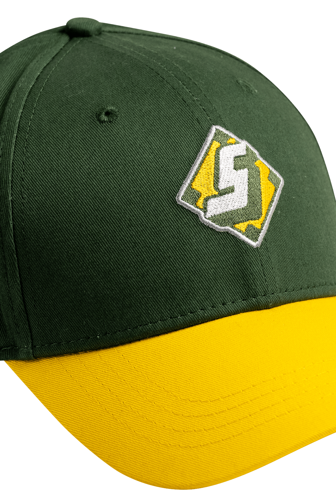 Green/Yellow "S" Diamond Baseball Snapback - Hat - Sluggers