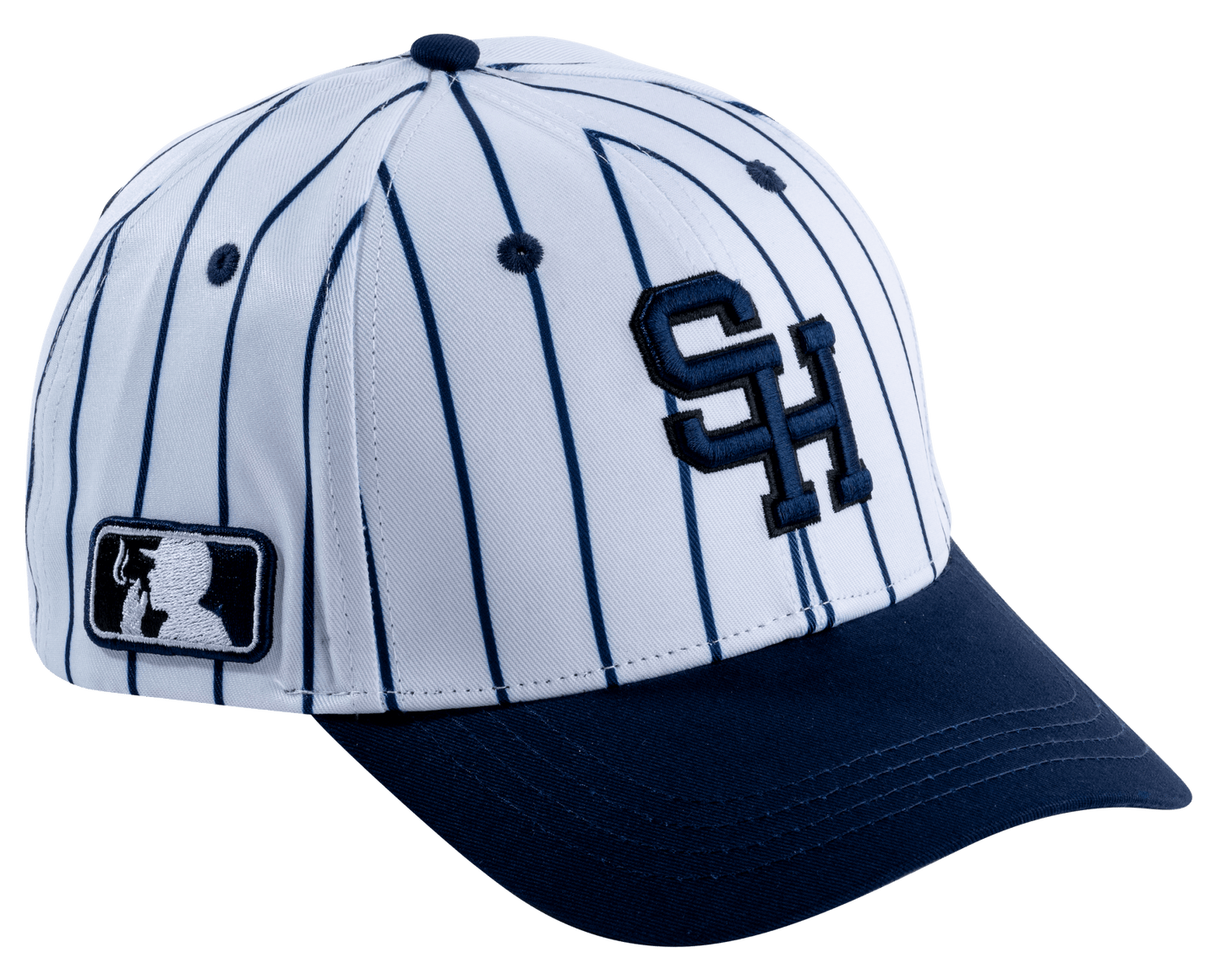 Navy Pinstripe Hat - Hat - Sluggers