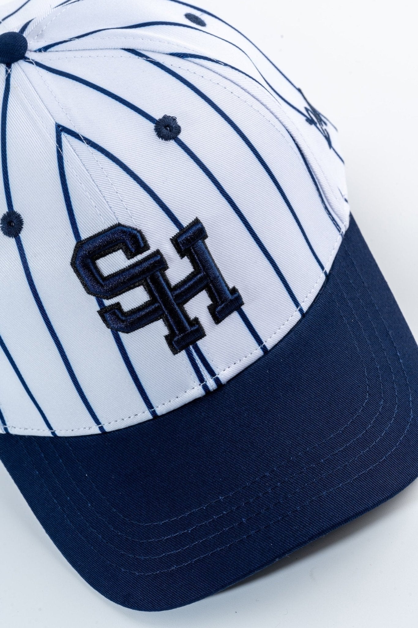 Navy Pinstripe Hat - Hat - Sluggers