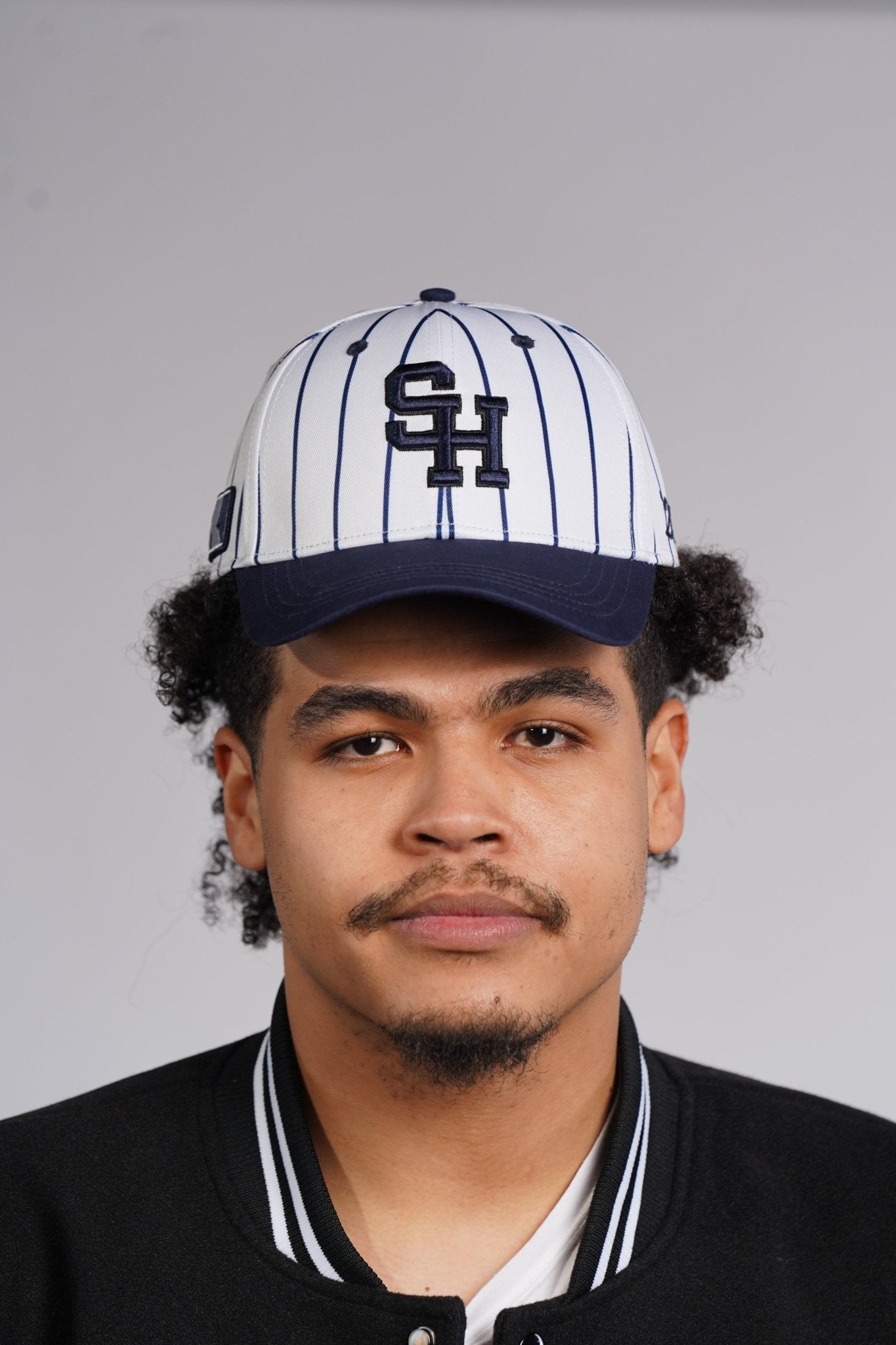 Navy Pinstripe Hat - Hat - Sluggers