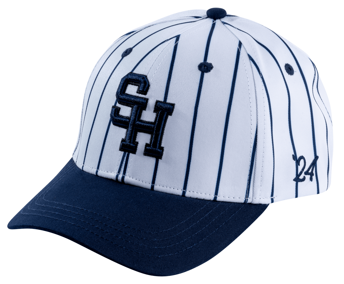 Navy Pinstripe Hat - Hat - Sluggers