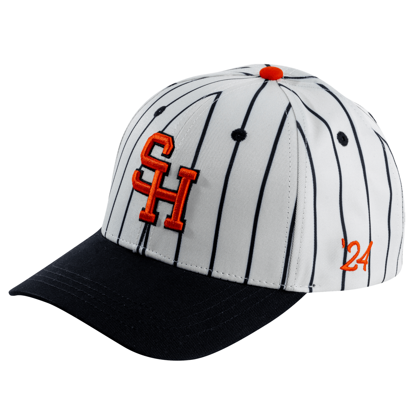 Orange Pinstripe Hat - Hat - Sluggers