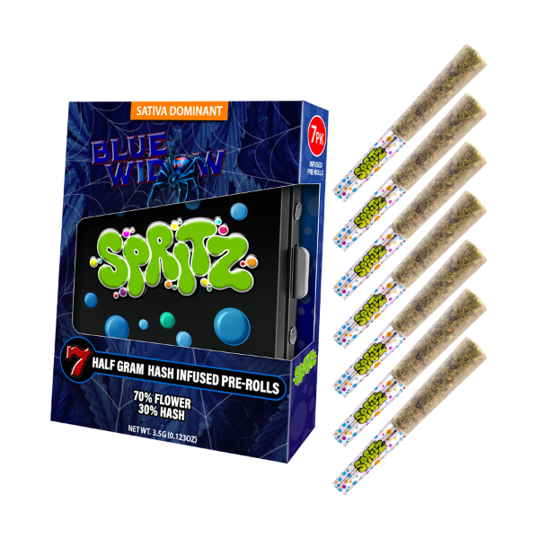 Spritz 7pk Infused Preroll Blue Widow Sativa