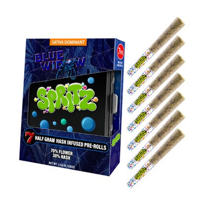 Blue widow 7.5g hash infused prerolls