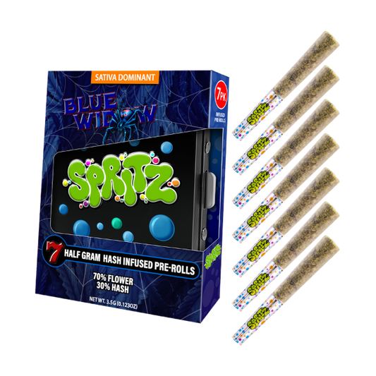 Spritz 7pk Infused Preroll Blue Widow Sativa