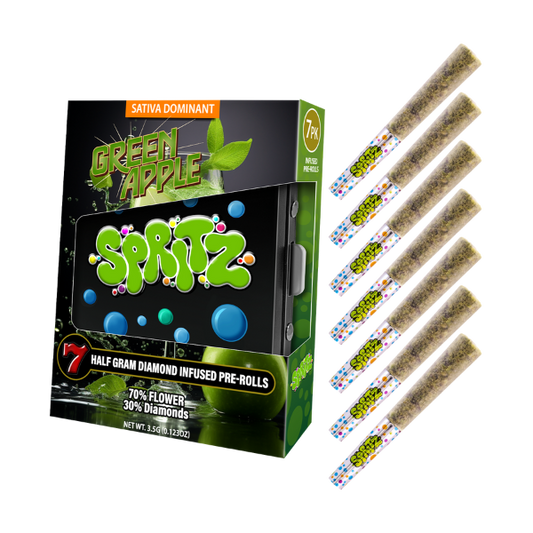 Spritz 7pk Infused Preroll Green Apple Sativa