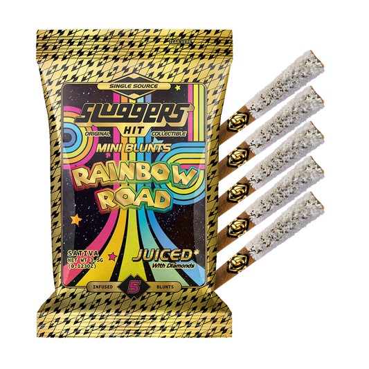 Rainbow Road Sativa Vapes, Flower & Juiced Packs | Sluggers Rainbow Road Sativa Vapes, Flower & Juiced Packs | Sluggers