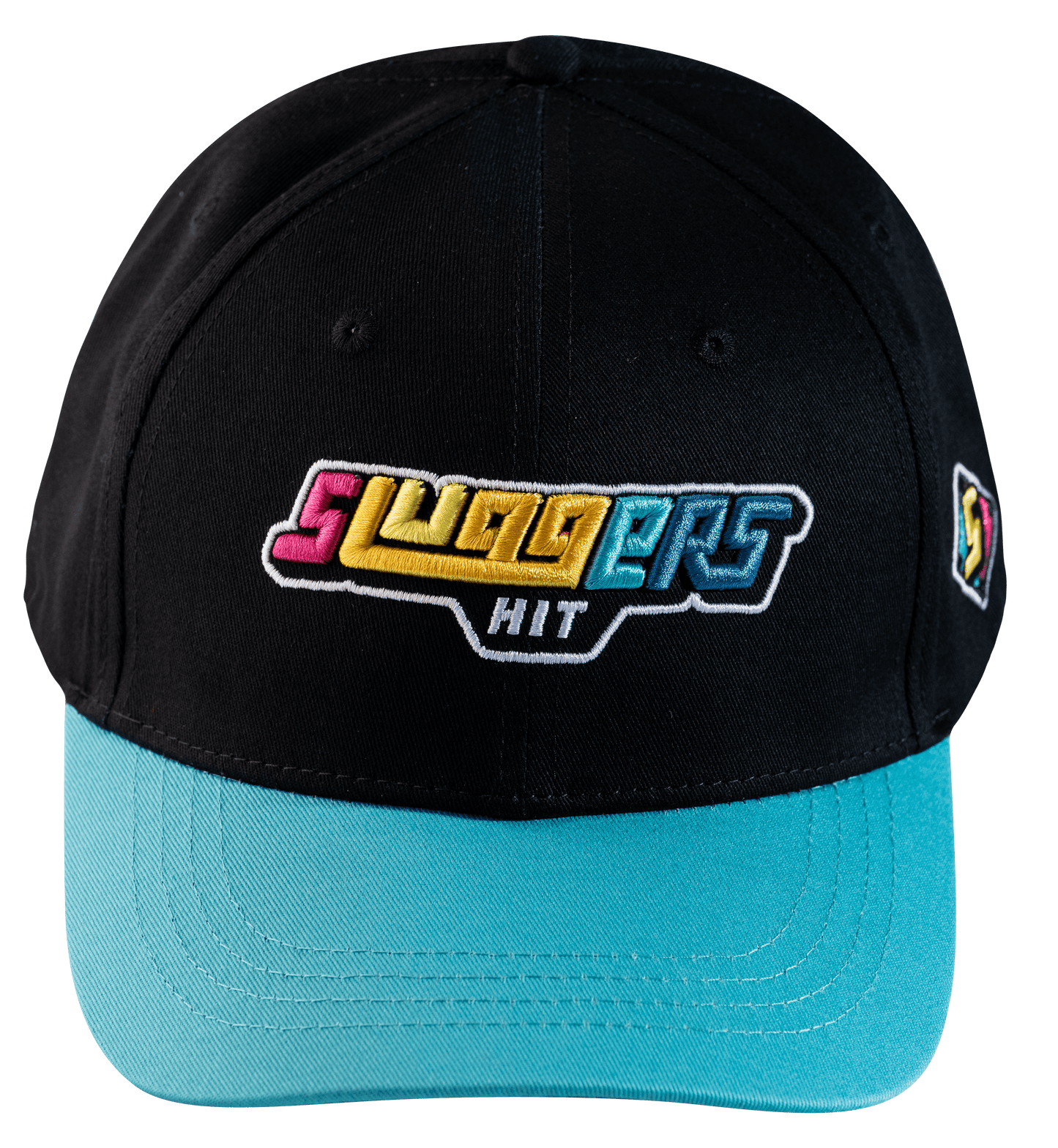 Black on Turquoise Sluggers Snapback