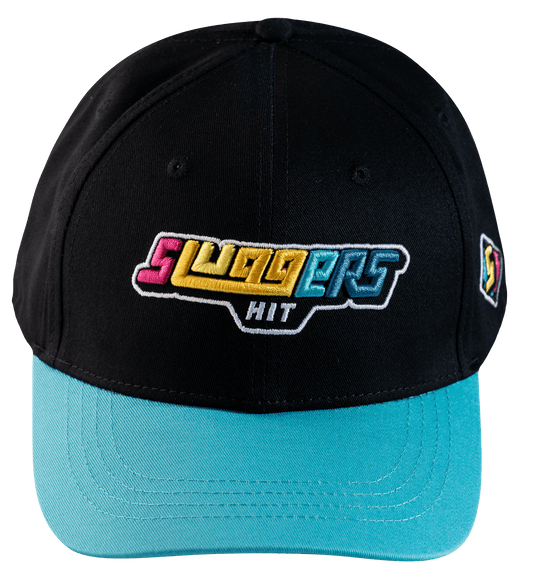 Black on Turquoise Sluggers Snapback