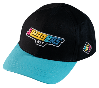 Black on Turquoise Sluggers Snapback