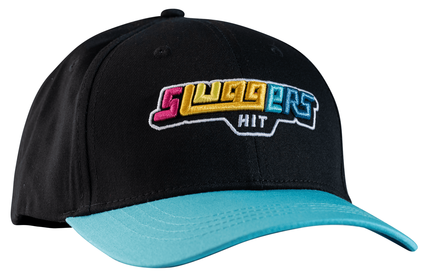 Black on Turquoise Sluggers Snapback