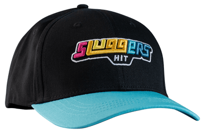 Black on Turquoise Sluggers Snapback