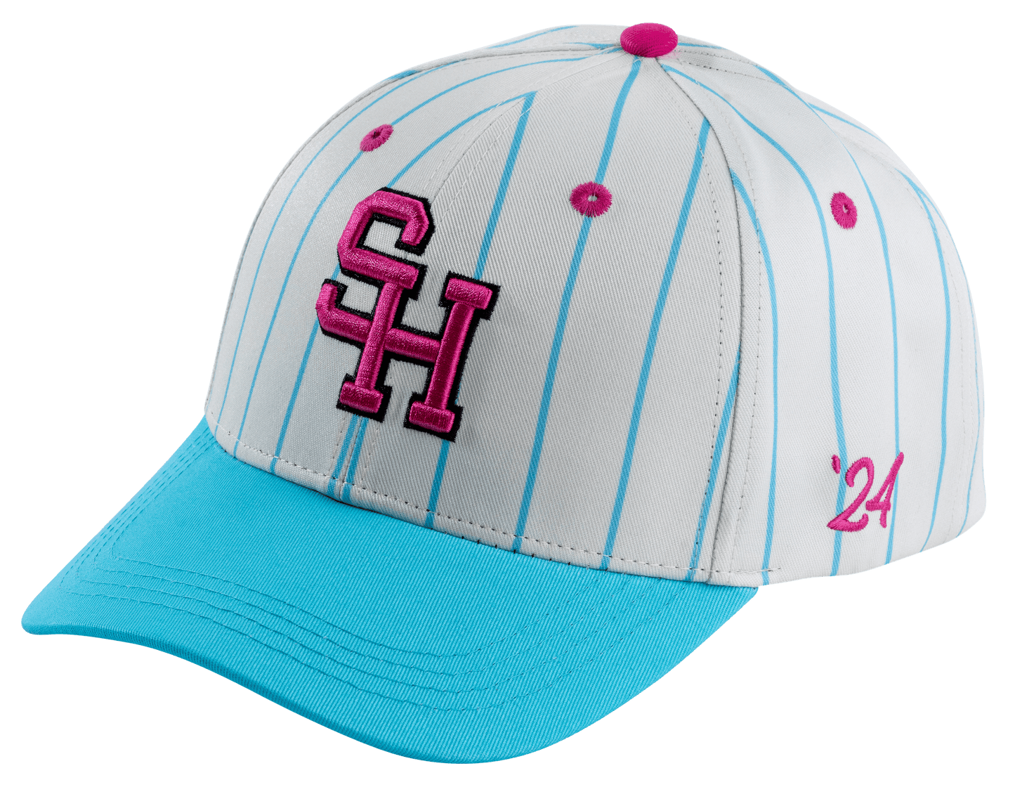 Sluggers - Hat - Pink/Blue Pinstripe