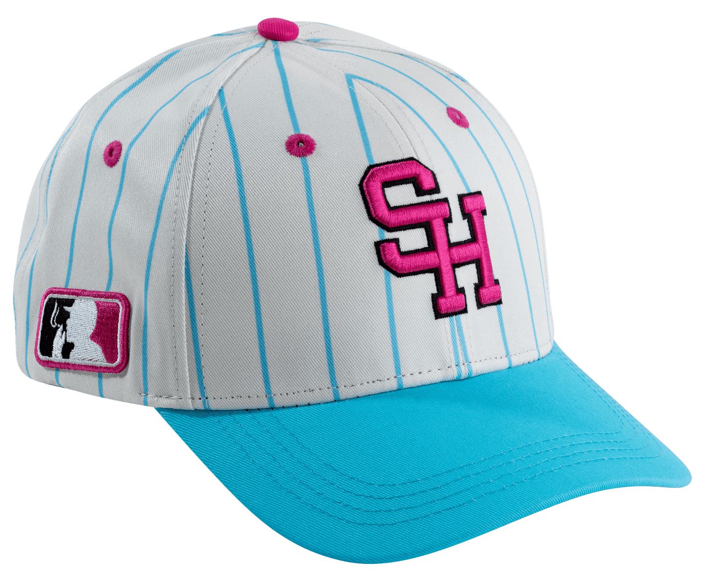 Sluggers - Hat - Pink/Blue Pinstripe