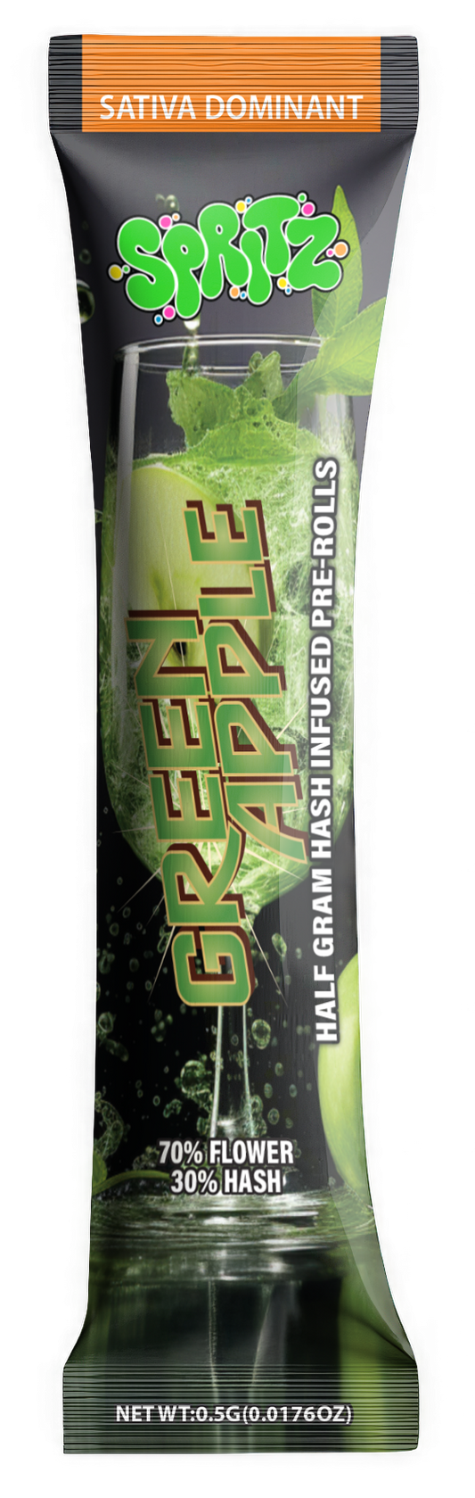 Spritz 1pk Infused Preroll Green Apple Sativa