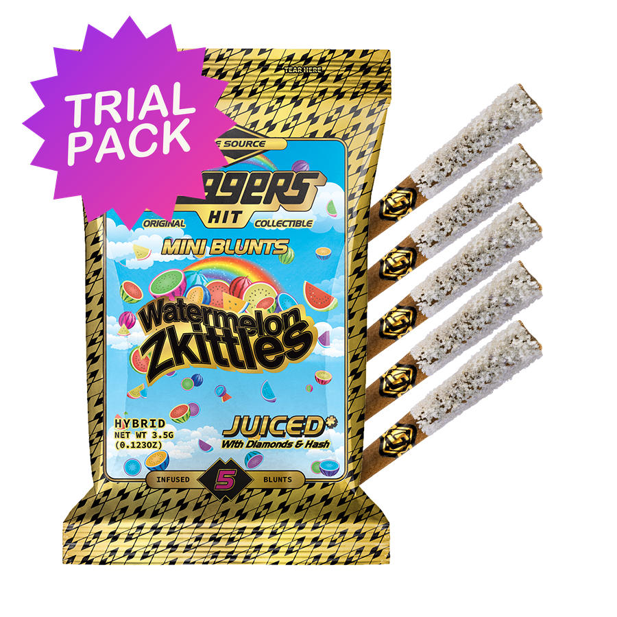 TRIAL PACK - Watermelon Zkittles Hybrid Mini Blunt 5-Pack