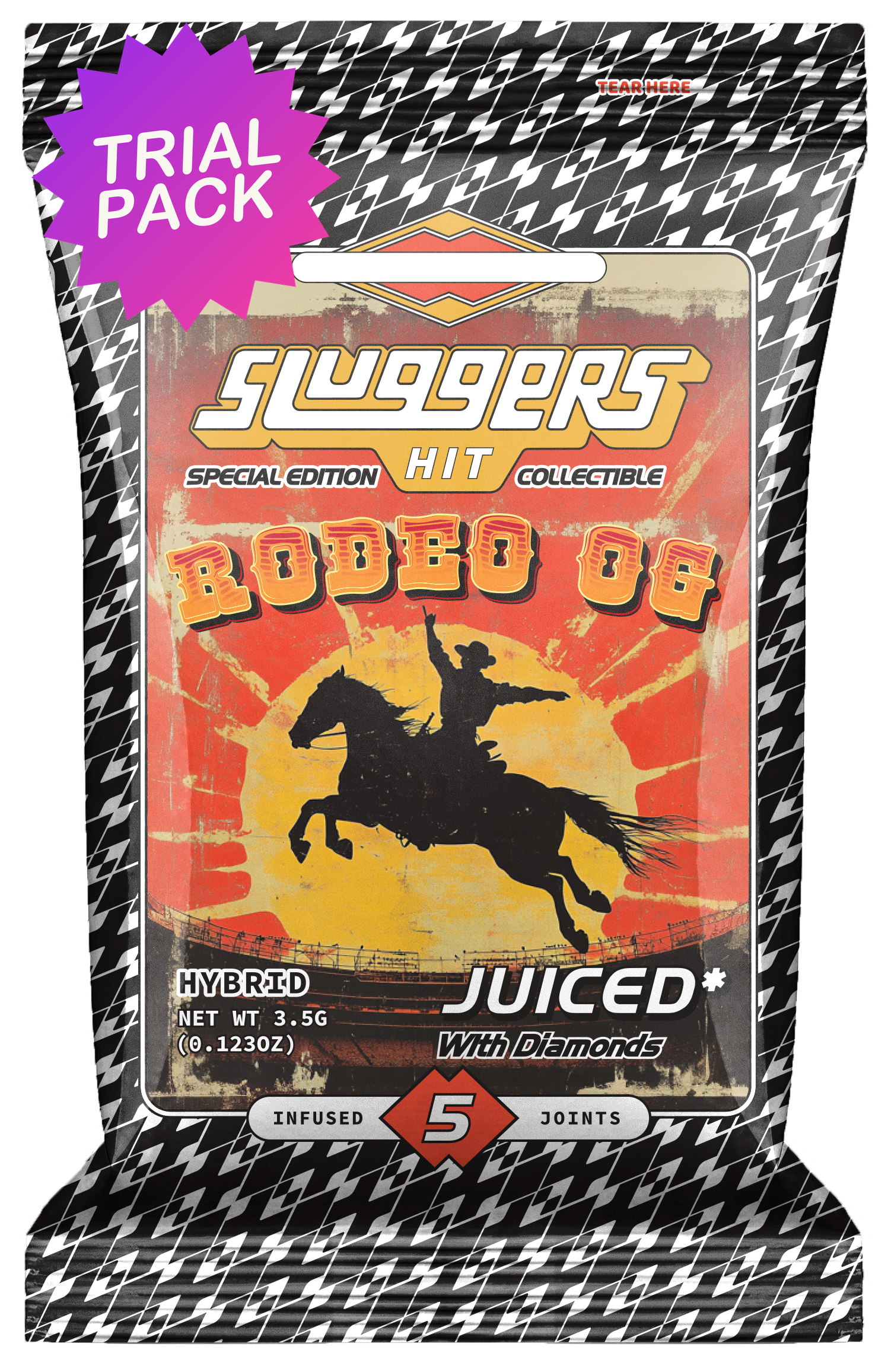 TRIAL PACK - Rodeo OG Hybrid Juiced* Mini Blunt 5-Pack