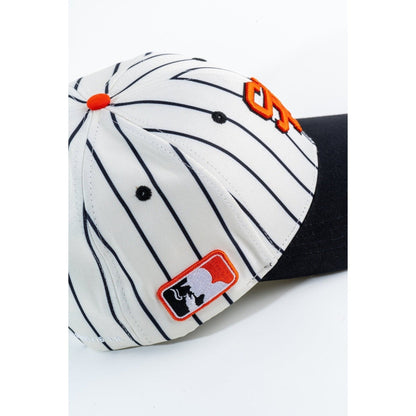 Orange Pinstripe Hat - Hat - Sluggers