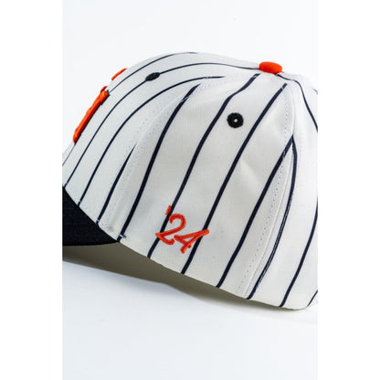 Orange Pinstripe Hat - Hat - Sluggers