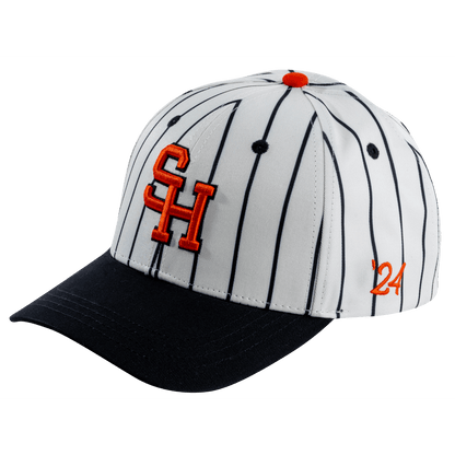 Orange Pinstripe Hat - Hat - Sluggers