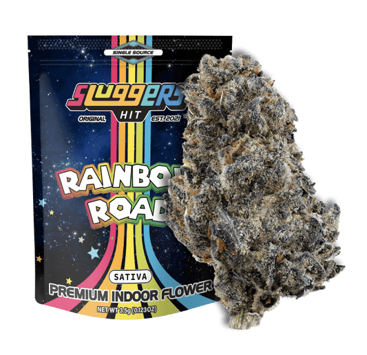 Rainbow Road Sativa Vapes, Flower & Juiced Packs | Sluggers Rainbow Road Sativa Vapes, Flower & Juiced Packs | Sluggers